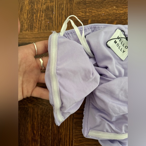 hello molly strapless mesh crop top, lilac, small/04, BRAND NEW NWT!!!! - Picture 5 of 7